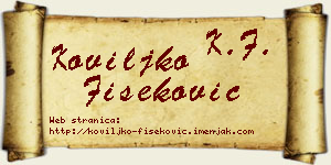 Koviljko Fišeković vizit kartica